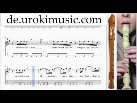 Blockflöte G  Lernen Ariana Grande Dangerous Woman Teil#2 Blockflötenunterricht Noten Schule Lied Le