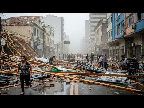 TORNADO EM FLORES DA CUNHA-RS: +80 Casas Destruídas, Ventos de +100km/h e deixa Cidade Devastada!