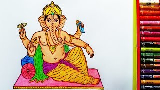 Beautiful Drawing Of Ganapati Bappa  Painting Of G