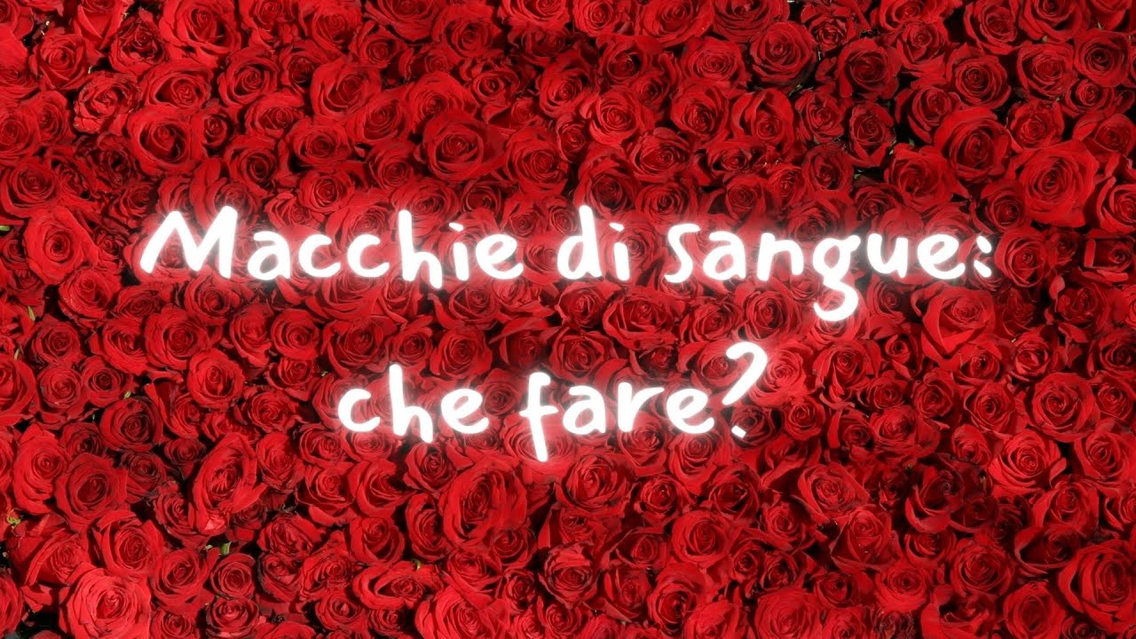 Macchie di Sangue: che fare