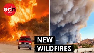 New Wildfires Rage Through North of Los Angeles