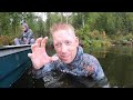 Spear Fishing for Pike in Alaska - Northern Pike Catch and Cook! Swimming in cold and murky water!