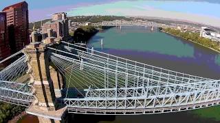 preview picture of video 'The Roebling Bridge & The Ascent in Covington, KY. Phantom 2 Vision Plus'
