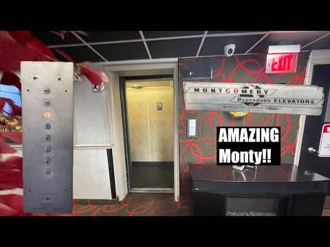 AMAZING Vintage Montgomery White Button Hydraulic Elevator | Cleveland, OH