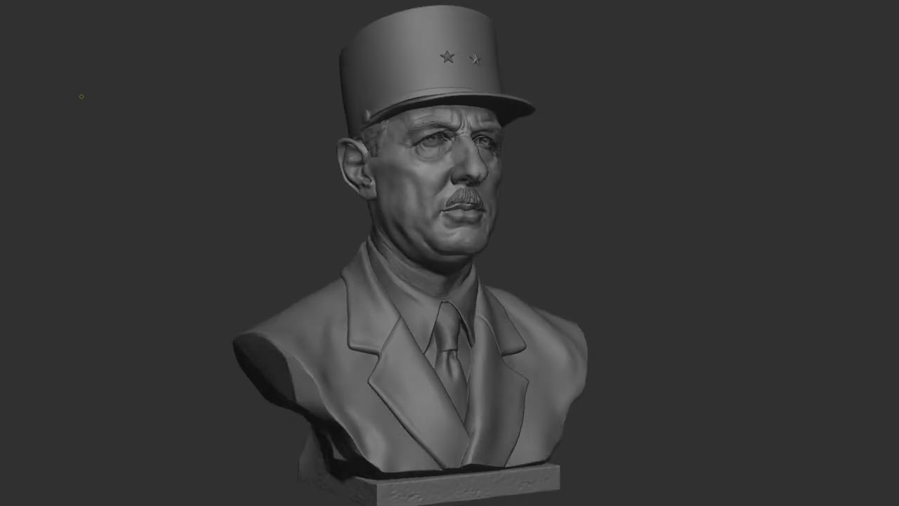 Charles de Gaulle 3D Print Model