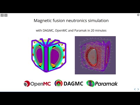 How to perform a neutronics simulation of a magnetic fusion reactor using DAGMC, OpenMC and Paramak