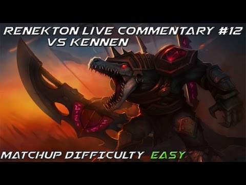LoL: Renekton Live Commentary #12 Vs Kennen [Patch 5.16]