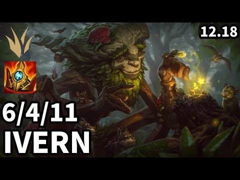 Ivern Jungle vs Nidalee - Ranked Grandmaster - Patch KR 12.18