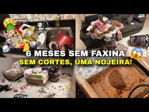 CANSEI!! 6 MESES SEM LIMPAR A CASA | OLHA O ESTADO QUE FICOU ?UMA NOJEIRA! FAXINA COMPLETA E PESADA