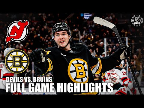 Boston Bruins vs. New Jersey Devils | Full Game Highlights | ESPN NHL