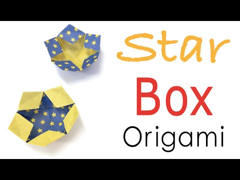 Origami Paper Star Plate Tray Box  - Origami Kawaii〔#096〕
