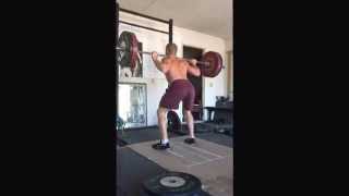 preview picture of video 'Back Squat 10x10 @100 kg (220 lb) in 10 minutes .... Dad makes first YouTube appearance.'