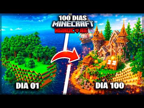 SOBREVIVI 100 DIAS EM UMA ILHA NO MINECRAFT HARDCORE - O FILME