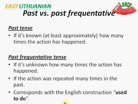 Easy Lithuanian - Past frequentative tense
