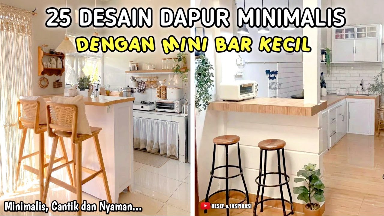 25 Minimalist Kitchen Designs with Small Mini Bars | Purchase Links in the Description