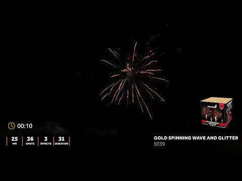 5039 - Gold spinning wave and glitter