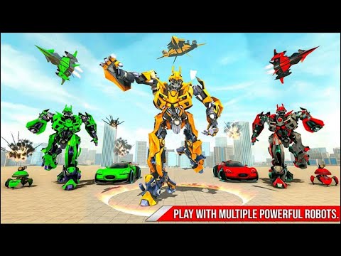 Jet Robot Transform Game: Flying Robot Transforming Plane (Red Robot) - Android Gameplay