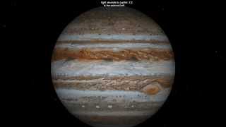 Traveling from Sun to Jupiter on a light beam