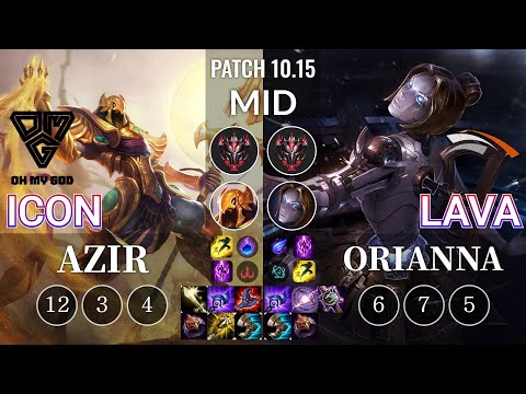 OMG icon Azir vs HLE Lava Orianna Mid - KR Patch 10.15
