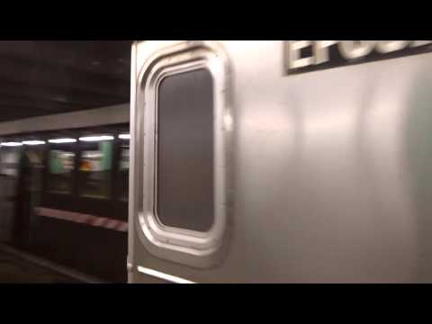 NYC Subway Late Night: R32-R127 Garbage Train Leaving Forest Hills-71st Avenue (D3 Track)