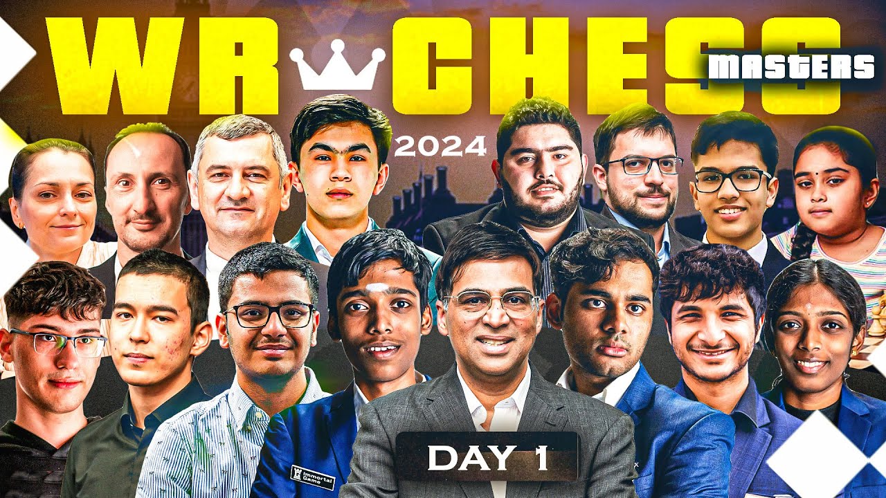 WR Chess Masters 2024 |. Day 1 | Vishy, Vidit, Arjun, Pragg, Vaishali, Raunak | Live Commentary