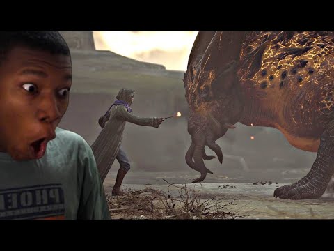Hogwarts Legacy - Graphorn Boss Fight Scene & Gameplay (4K 60FPS) 2023 Reaction