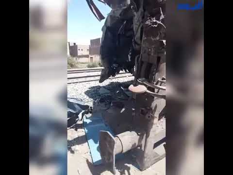 شاهد.. أول لقطات لعربات قطاري سوهاج المدمرة في مصر