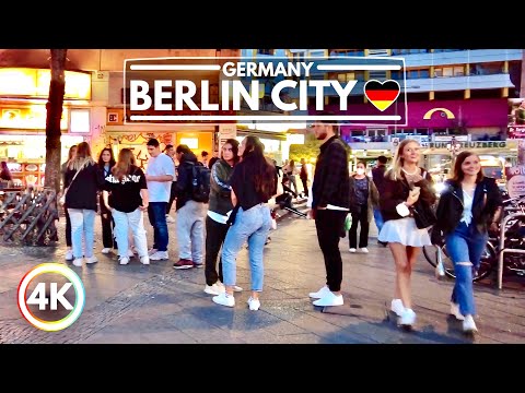 Berlin Kreuzberg Germany, Best Nightlife in the City! 4K Walking Tour in Summer with Captions