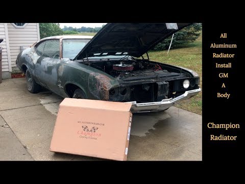 Aluminum Radiator Install on a 1970 Cutlass - Same for Chevelle
