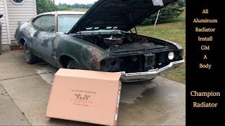 Aluminum Radiator Install on a 1970 Cutlass - Same for Chevelle