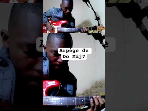 Arpège de Do Majeur 7 #guitar #guitarimprovisation #fender #congoleserumba #guitare