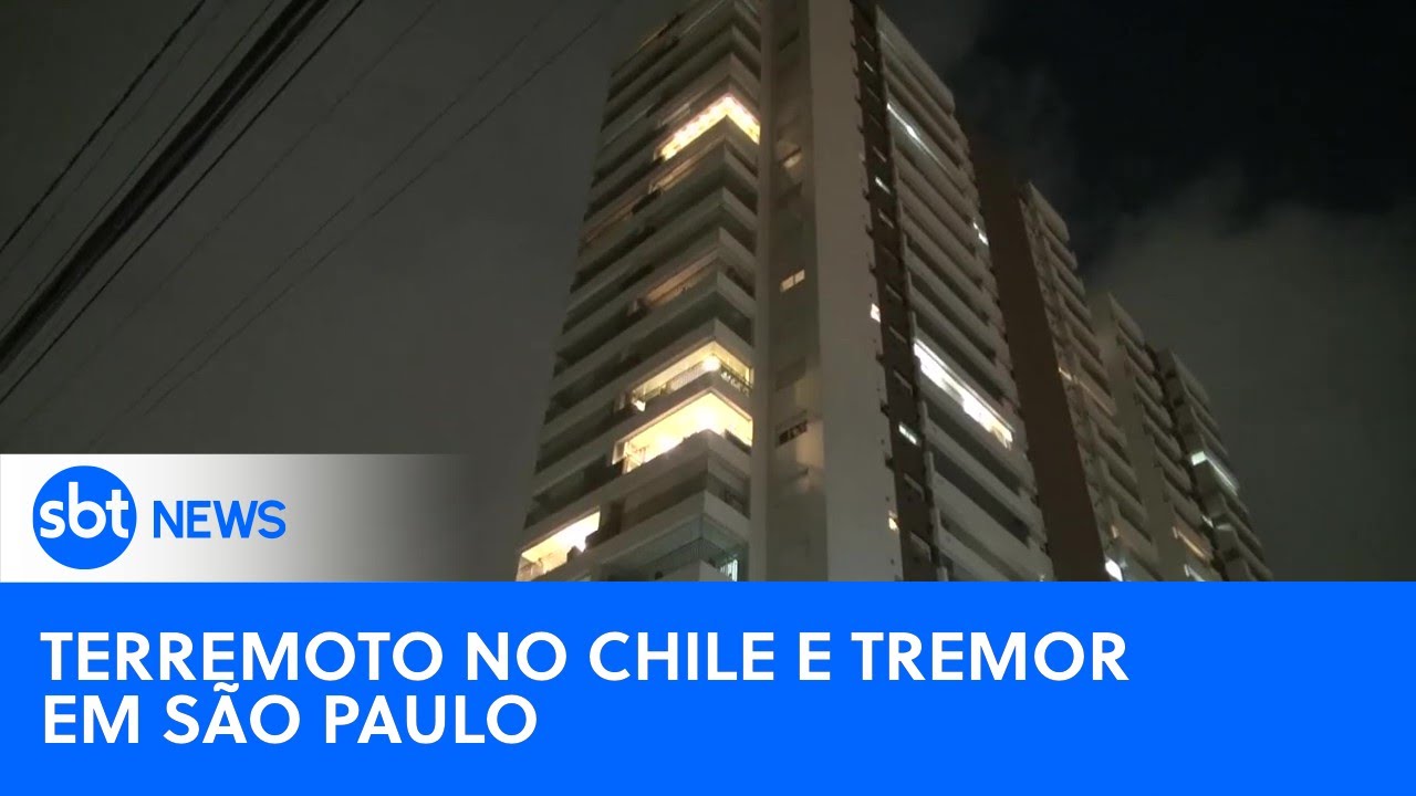 Forte terremoto no Chile balança prédios em SP | #SBTNewsnaTV (19/07/24)