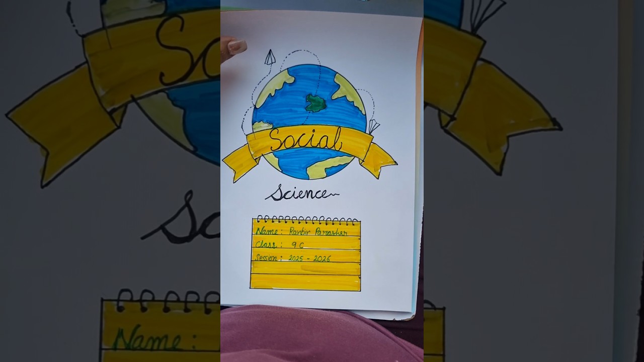 How to Make Portfolio File / Easy border designs MY PORTFOLIO | #portfolio #art #coverpage #handmade