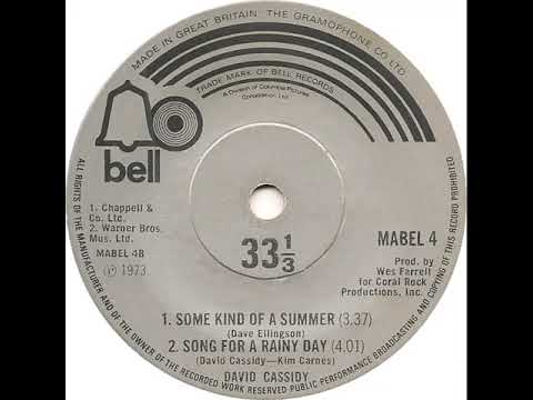 UK New Entry 1973 (58b) David Cassidy - Some Kind Of A Summer