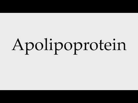 How to Pronounce Apolipoprotein