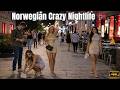 4K Oslo Crazy Night Life Norway Walk Tour How People Style And Celebrate Saturday 2025 النروج
