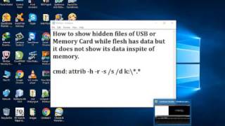 How to show hidden files in USB using cmd | dos