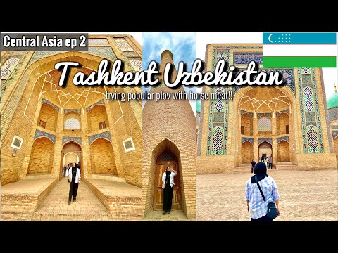 Explorando a cidade de Tashkent, no Uzbequistão | Experimentando BESHQOZON THE PLOV CENTER SEP 2023