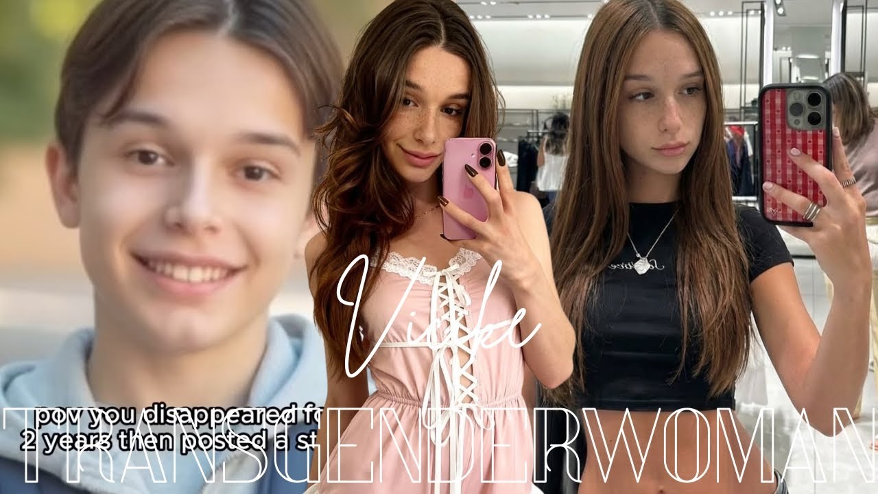 A handsome crossdresser decided to transition and became a beuatiful transgender content creator