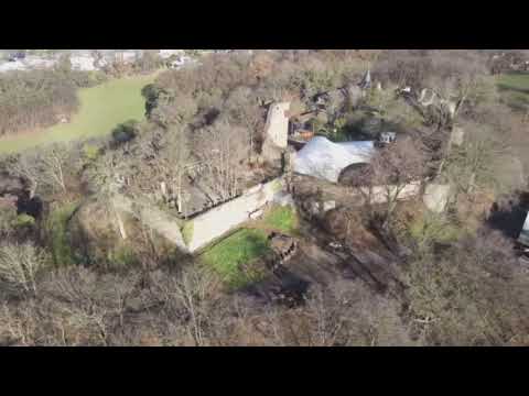 Würselen Wurmtal Burg Wilhelmstein aus der Luft 4K