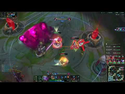 Yasuo 1v5 penta with 270 CS at 22 mins