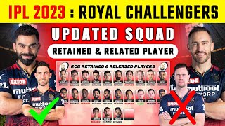 IPL 2023 - RCB Released Players 2023 - Royal Challengers bangalore Retained & Released Players list