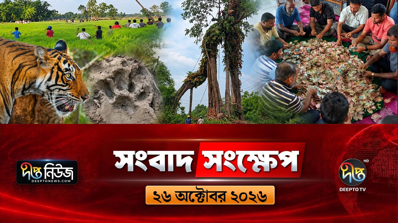 দীপ্ত সংবাদ সংক্ষেপ l Deepto TV News l ২৬ অক্টোবর ২০২৬ l News Bulletin