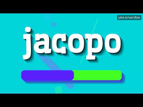 JACOPO - HOW TO PRONOUNCE IT!?