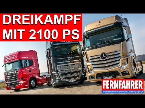 2100 PS! Vergleich der Spitzenmodelle von Mercedes, Scania und Volvo (2015)