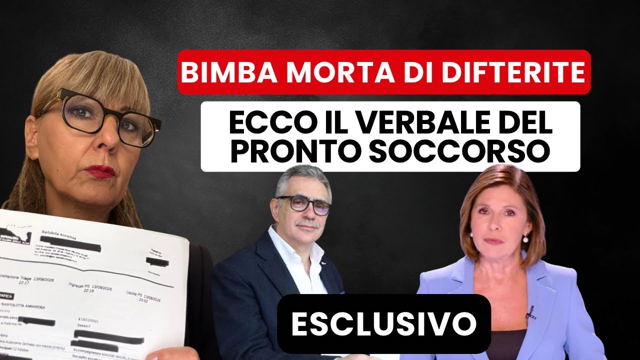 BIMBA MORTA DI DIFTERITE: IN ESCLUSIVA IL VERBALE DEL PRONTO SOCCORSO