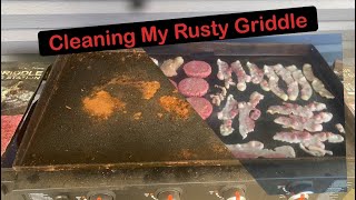 Cleaning a Rusty Griddle | Restoring a Blackstone Griddle