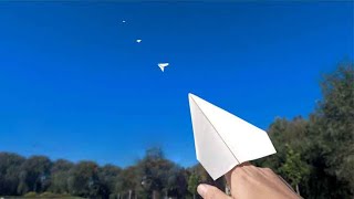 How to fold a nighthawk paper airplane that flies straight and far【123 Paper Airplane】