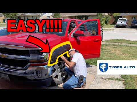 TYGER AUTO FENDER FLARE INSTAL (GONE WRONG!) 2014-18 Chevy Silverado | Andrew Cobos