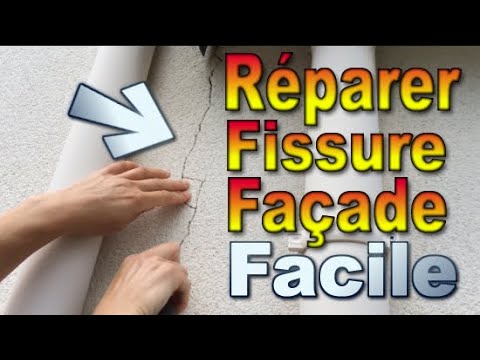 Comment réparer une fissure de façade de maison ou de mur extérieur, Colmater au mastic en 5 étapes